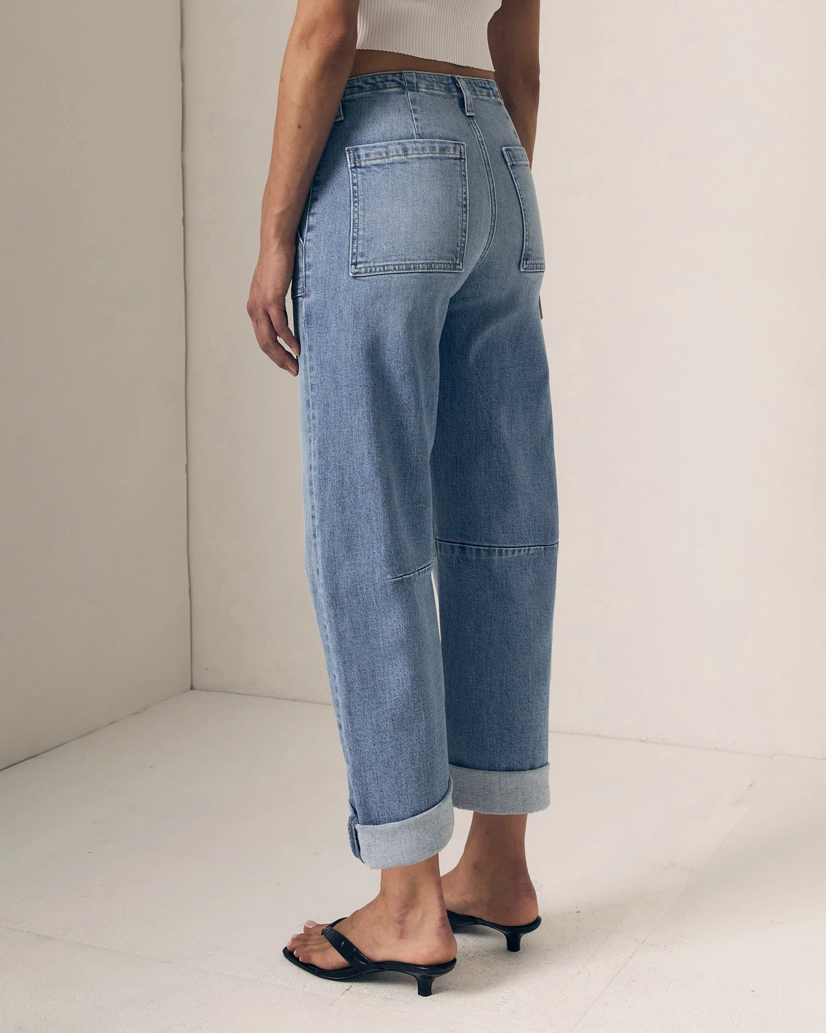 LE JEAN Utility Soft Barrel With Double Cuff - Mid Rise