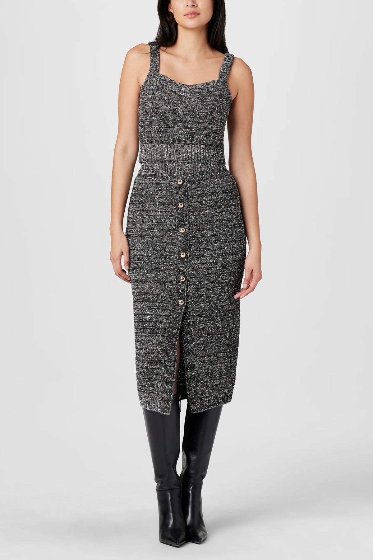 Toccin Tani Button Front Skirt