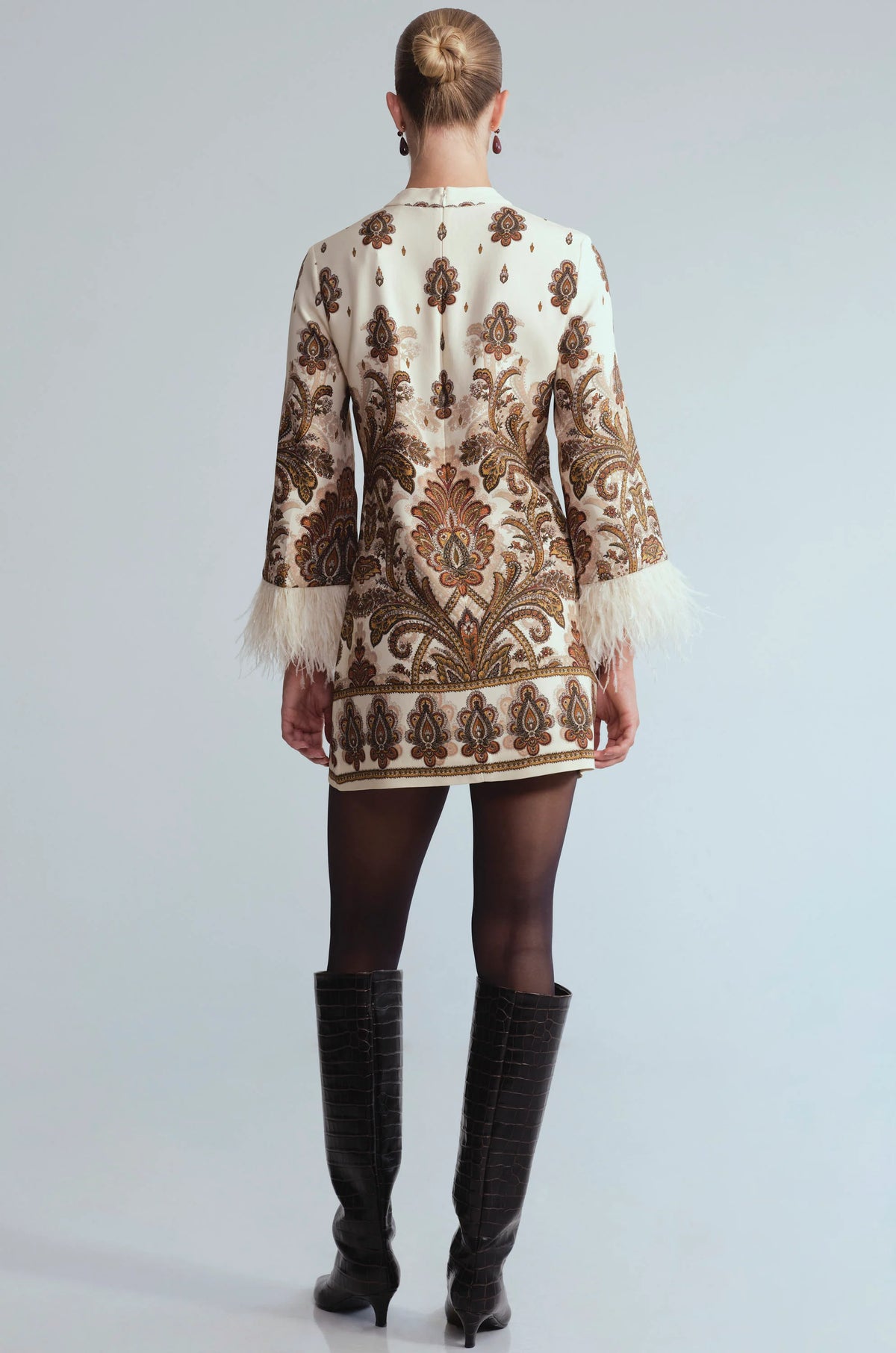 Cara Cara Vida Feather Trim Dress