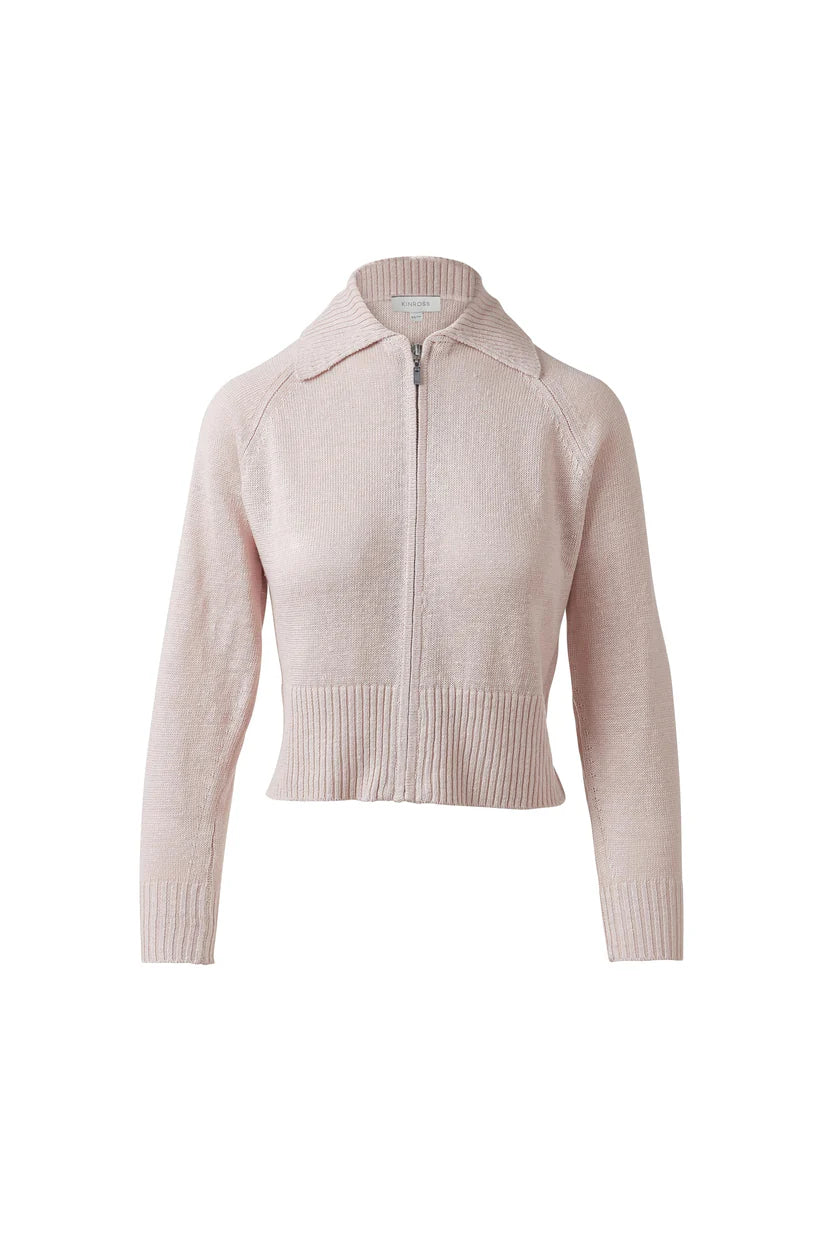 Kinross Crop Zip Cardigan