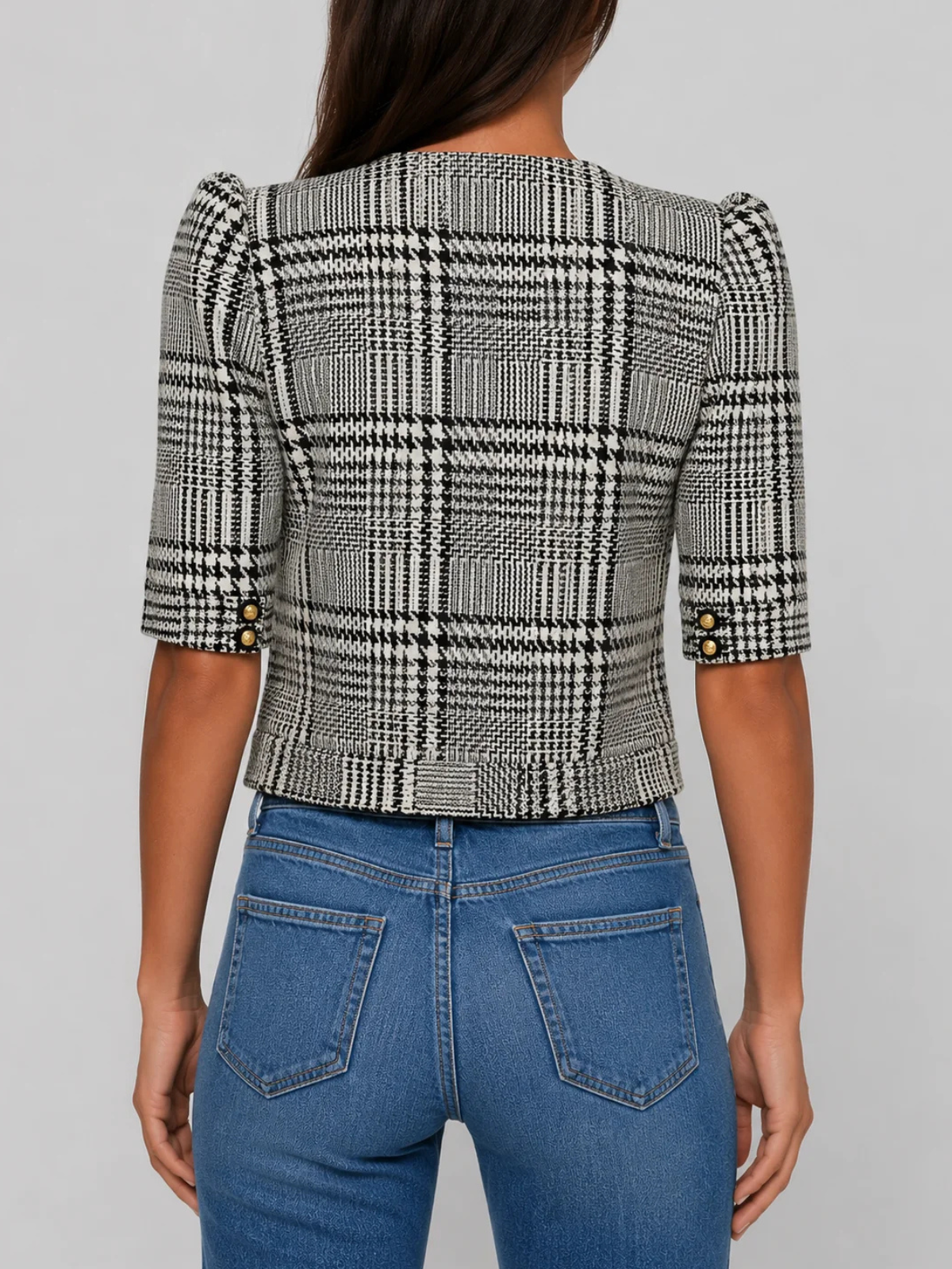 Lagence Allegra Short Sleeve Cropped Jacket_10126MQX