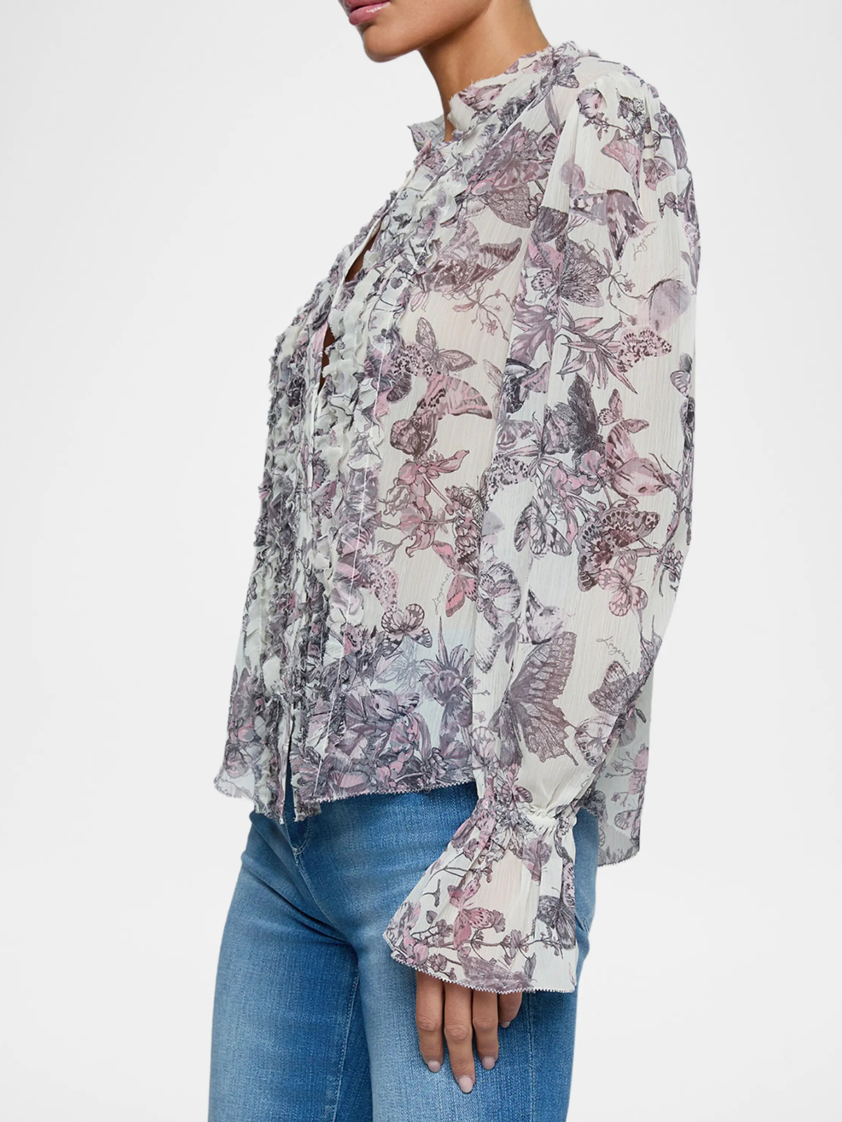 Lagence Eunice Ruffle Sleeve Blouse_40838GYW
