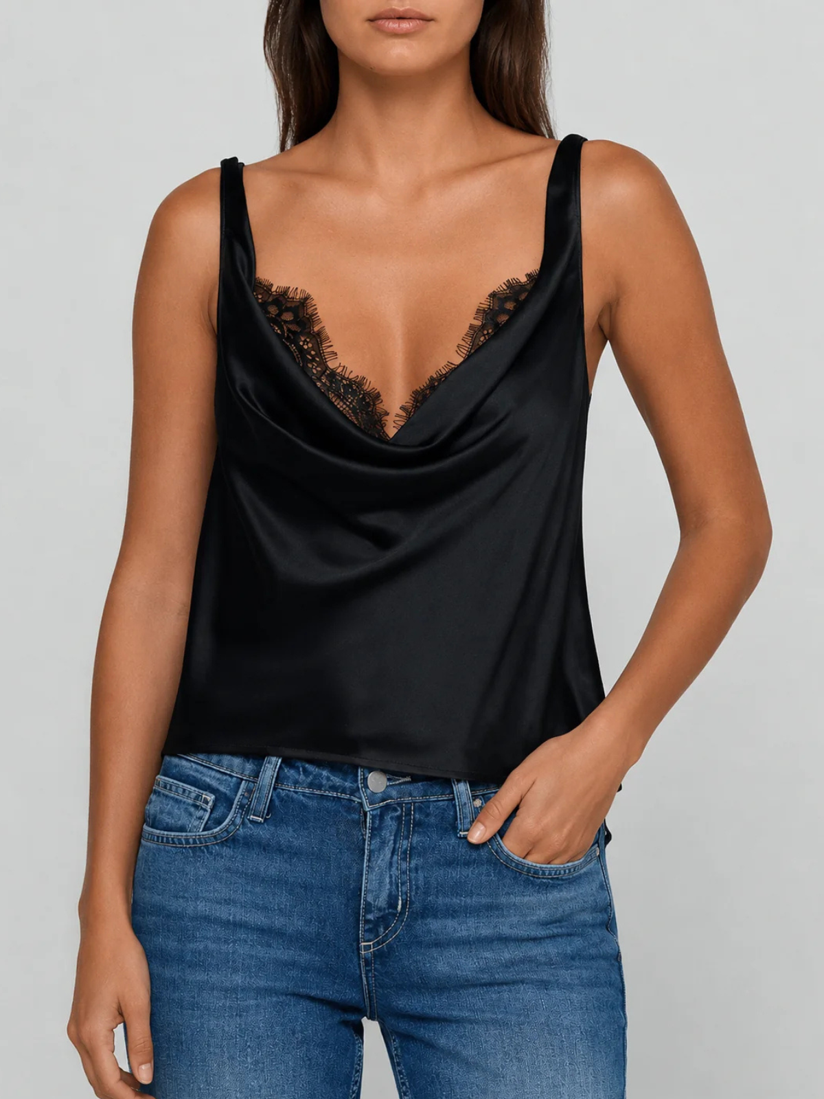 Lagence Evadne Cowl Neck Tank_40940CLW
