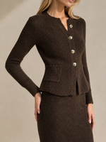 Lagence Melissa Knit Flare Cardigan_80113PNP-DBGL