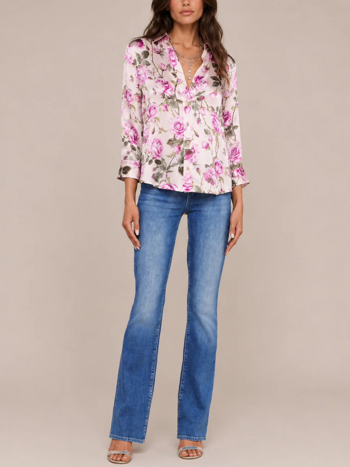 Lagence TS Dani 3/4 Sleeve Blouse_40126RWE
