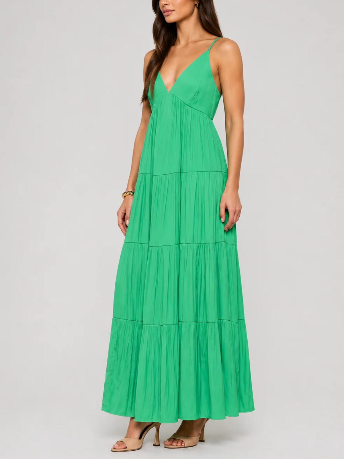 Lagence TS Lua Tiered Satin Maxi Dress_61702TGK