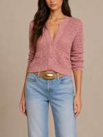 Lagence TS Orla Pointelle Knit Cardigan_80092QJA-LILS