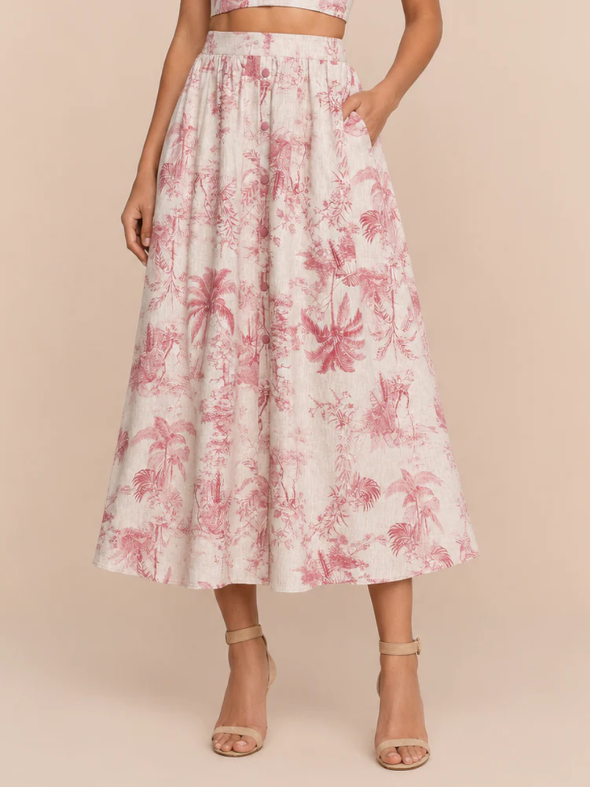 Lagence TS Seina Linen Midi Skirt_3439VBY