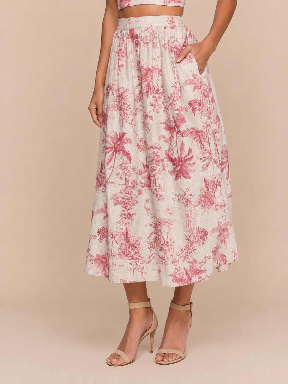 Lagence TS Seina Linen Midi Skirt_3439VBY