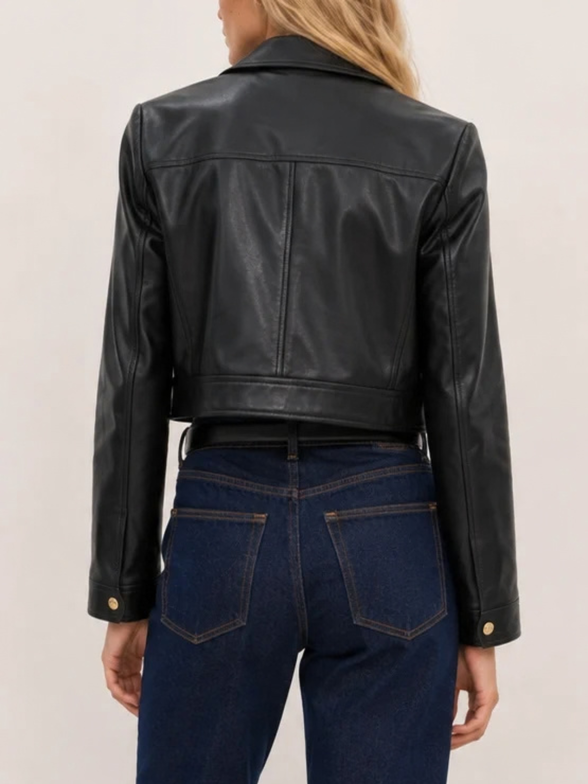 Lamarque Lorena Cropped Leather Jacket_LORENA