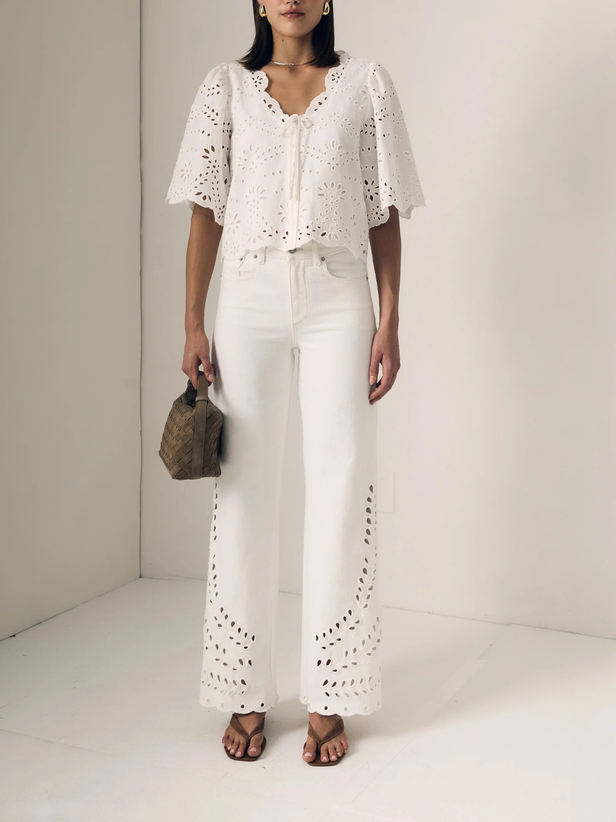 Le Jean Column Eyelet Jean_W451-221