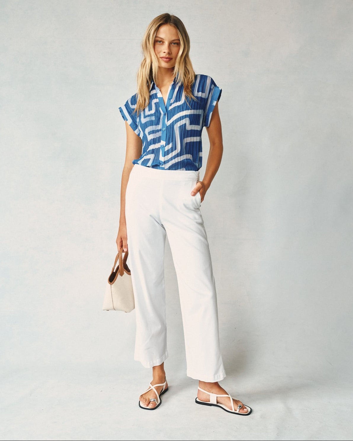 Bella Dahl Clean Front Wide Leg Crop Pants