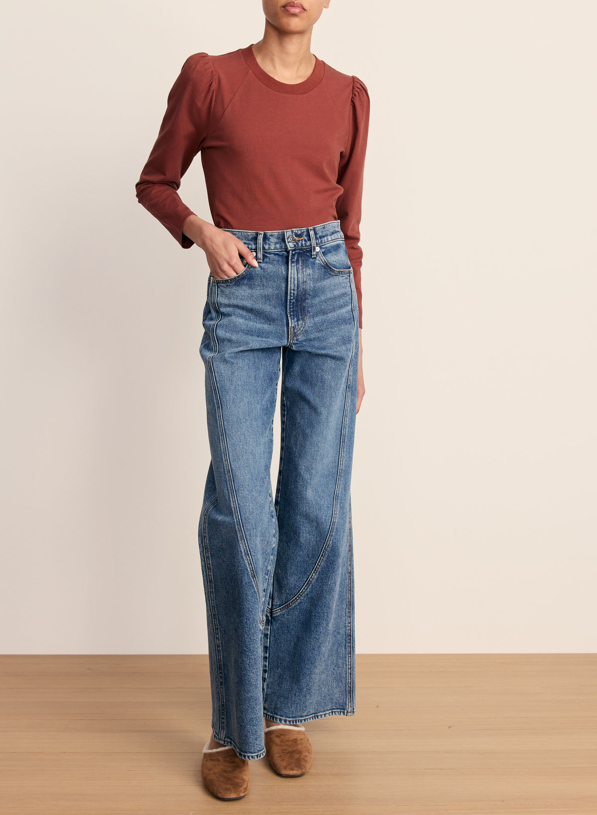 Veronica Beard Taylor Jeans With Curved Seams