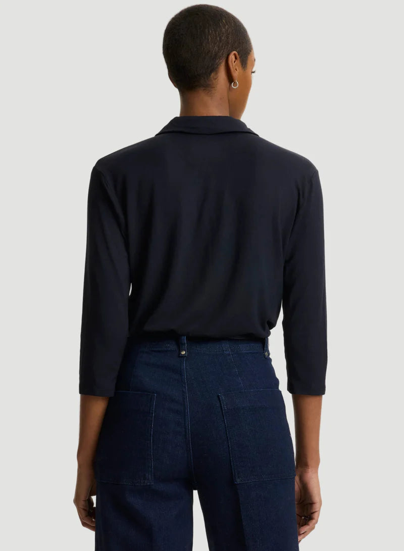 Majestic Soft Touch 3/4 Sleeve Semi Relaxed Shirt