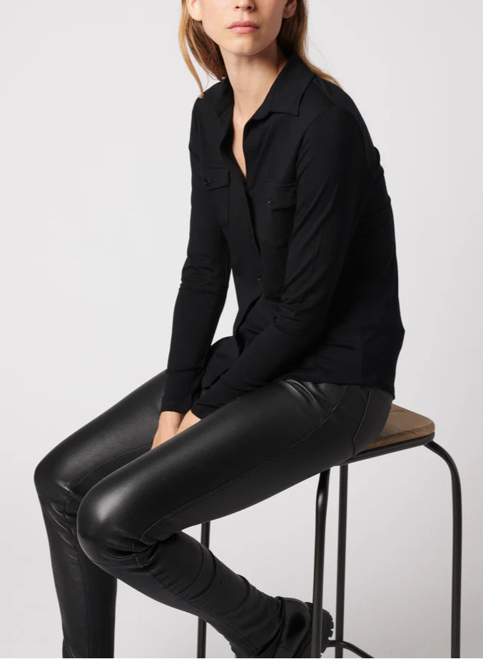 Majestic Soft Touch Long Sleeve Pocket Shirt