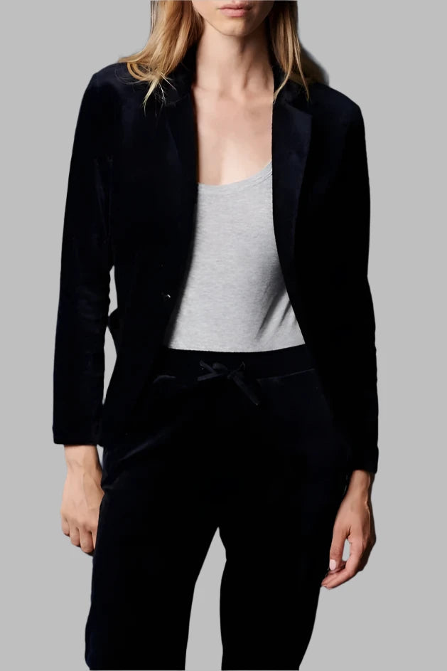 Majestic Filatures Velour One Button Blazer