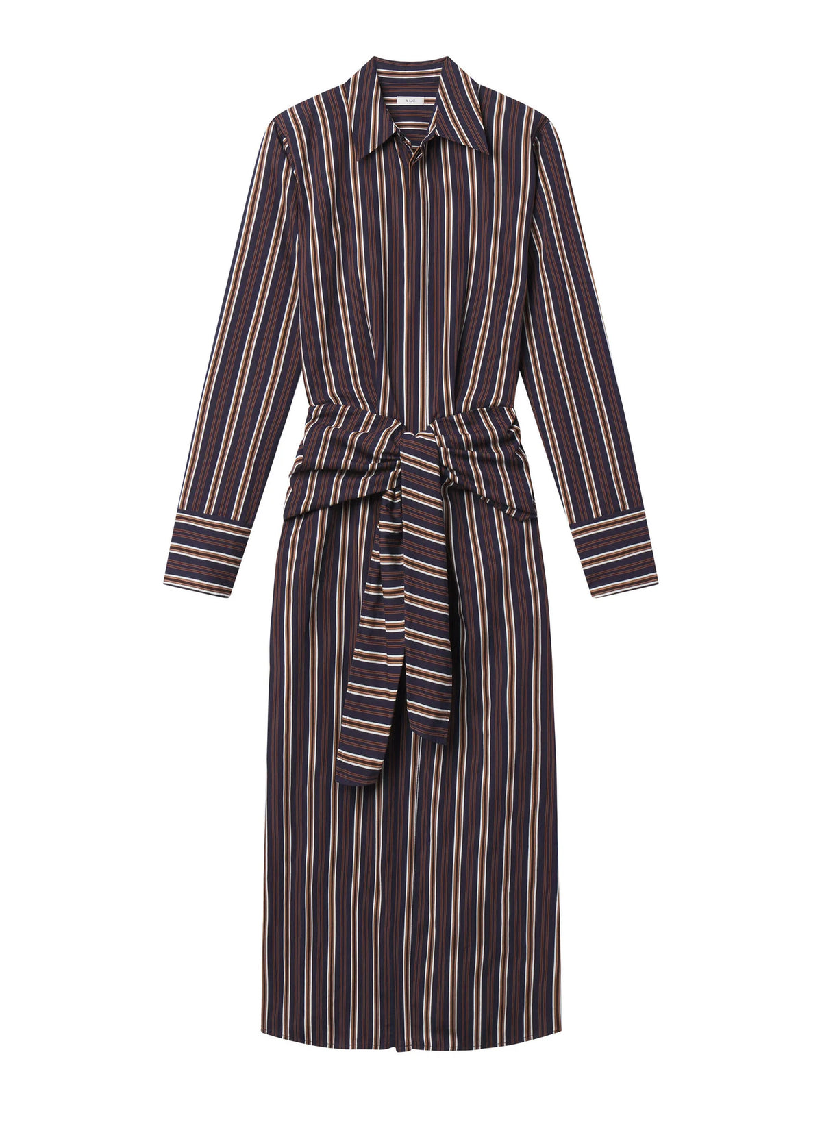 A.L.C Mila Striped Midi Shirtdress