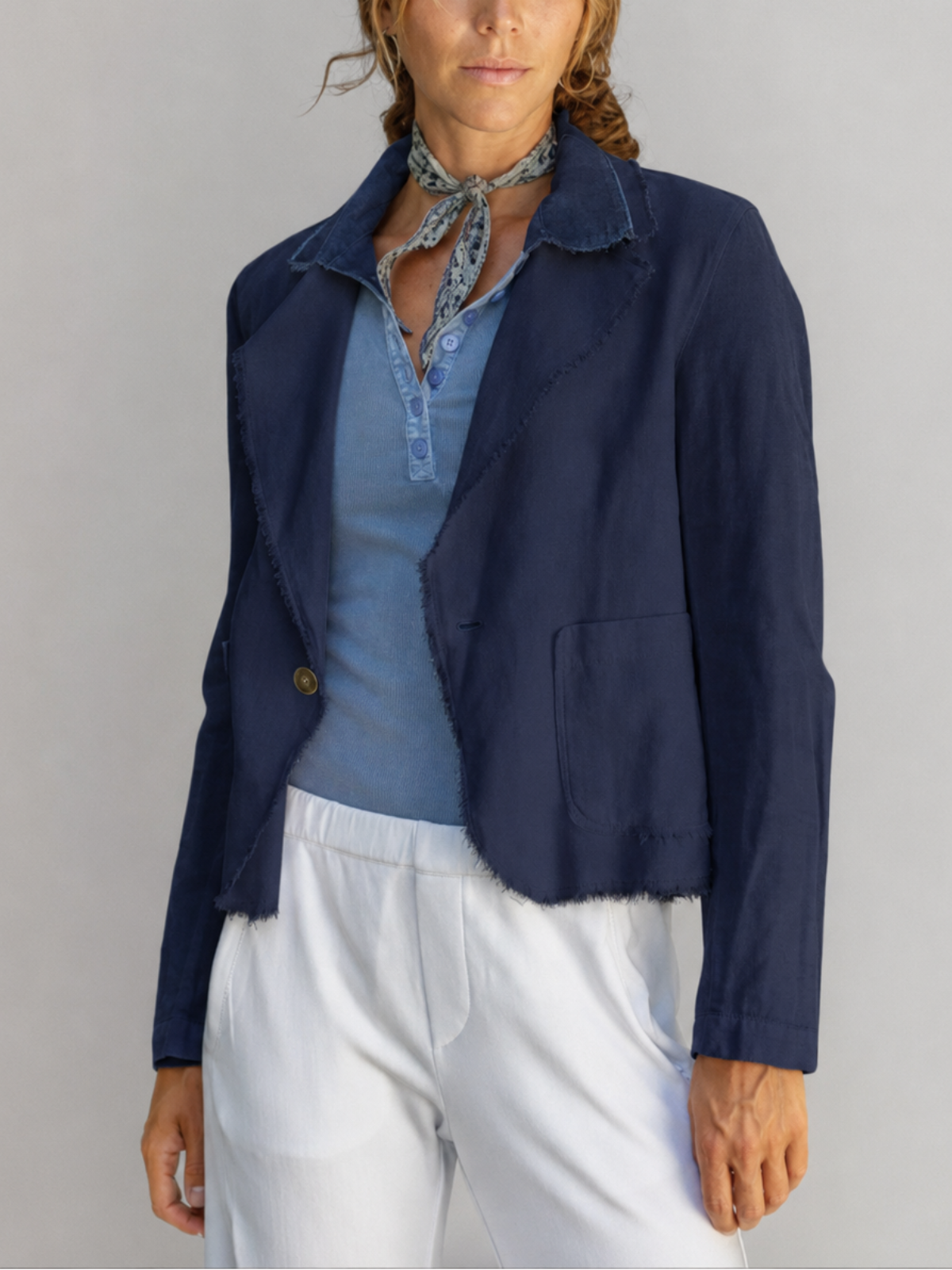 MILA Raw Edge Blazer_LI-413