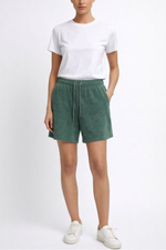Majestic Filatures Cotton Terry Drawstring Short in Agave 