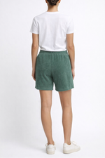 Majestic Filatures Cotton Terry Drawstring Shorts in Agave 