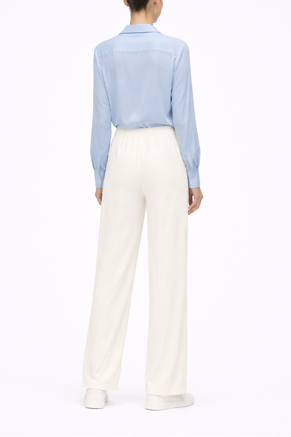 Majestic Filatures Terry Wide Leg Pant in Milk