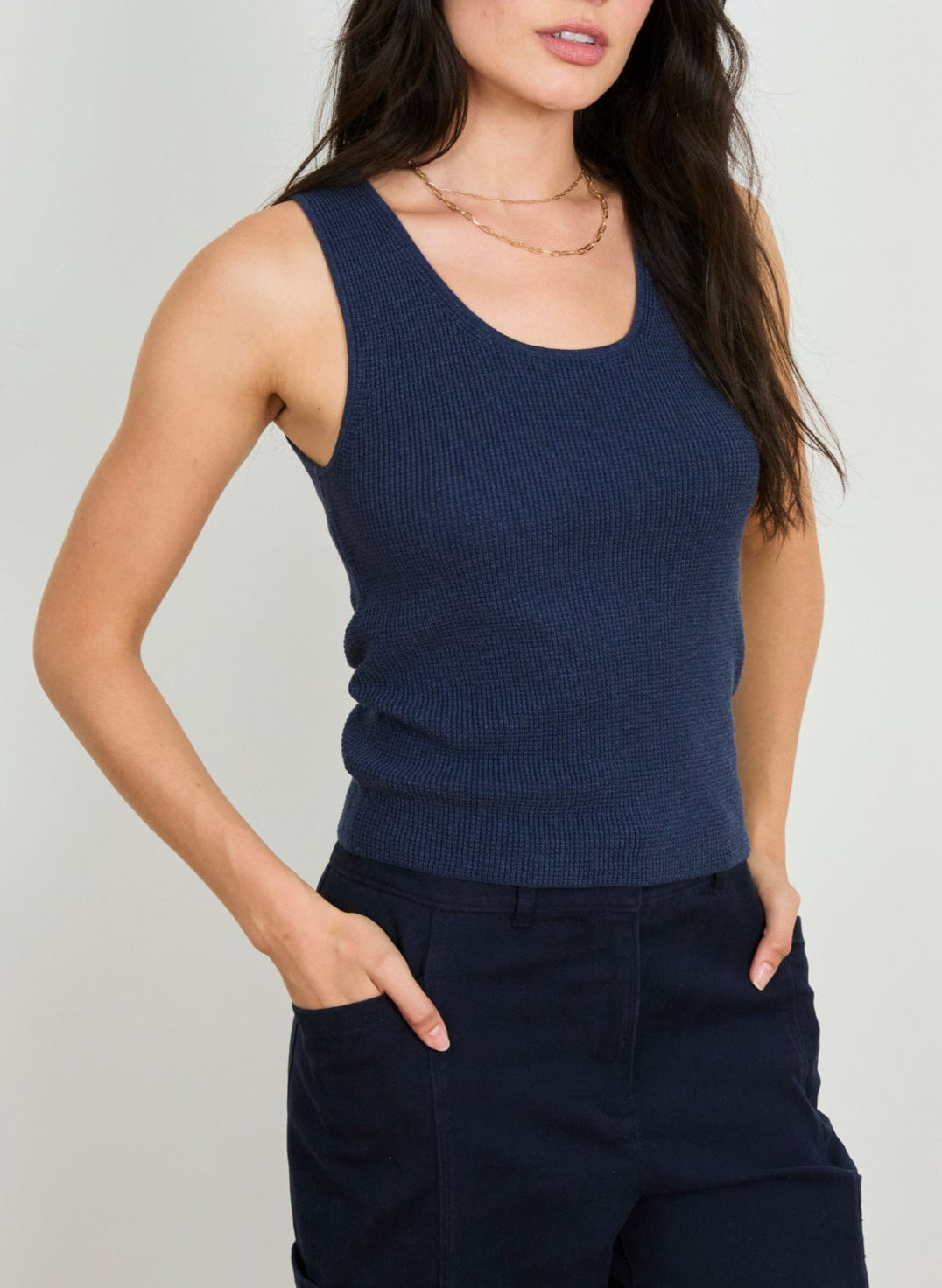 Margaret O'Leary Jane Waffle Tank Top