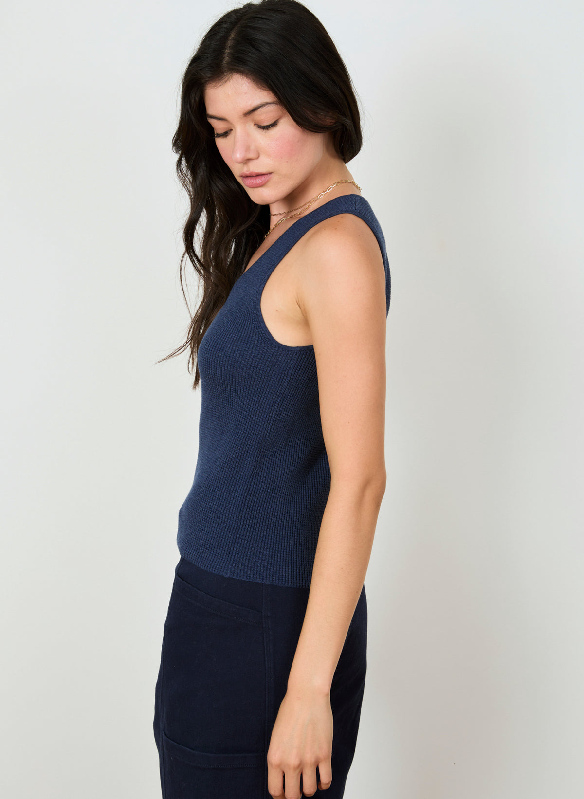 Margaret O'Leary Jane Waffle Tank Top