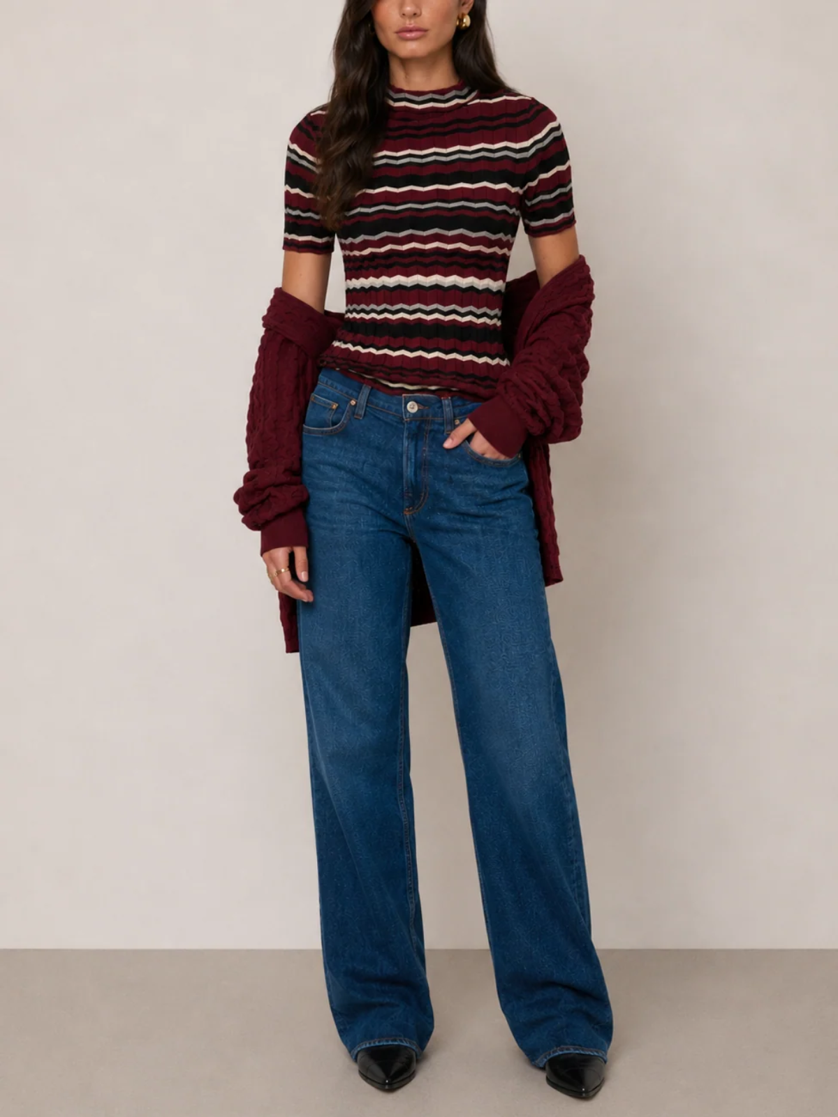 Margaret O'leary Liana Mock Neck Tee_COA4115
