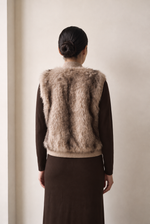 Frisson Faux Fox Knit Vest