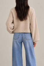 W.Cashmere Juniper Balloon Sleeve Open Cardigan