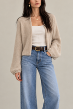 W.Cashmere Juniper Balloon Sleeve Open Cardigan