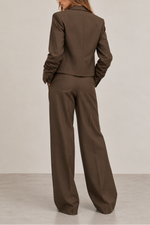Derek Lam Crosshatch Stretch Single Breasted Blazer