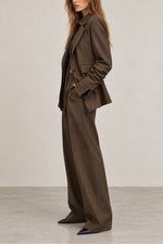 Derek Lam Crosshatch Stretch Single Breasted Blazer