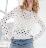 Autumn Cashmere Texture Stitch Crew Sweater