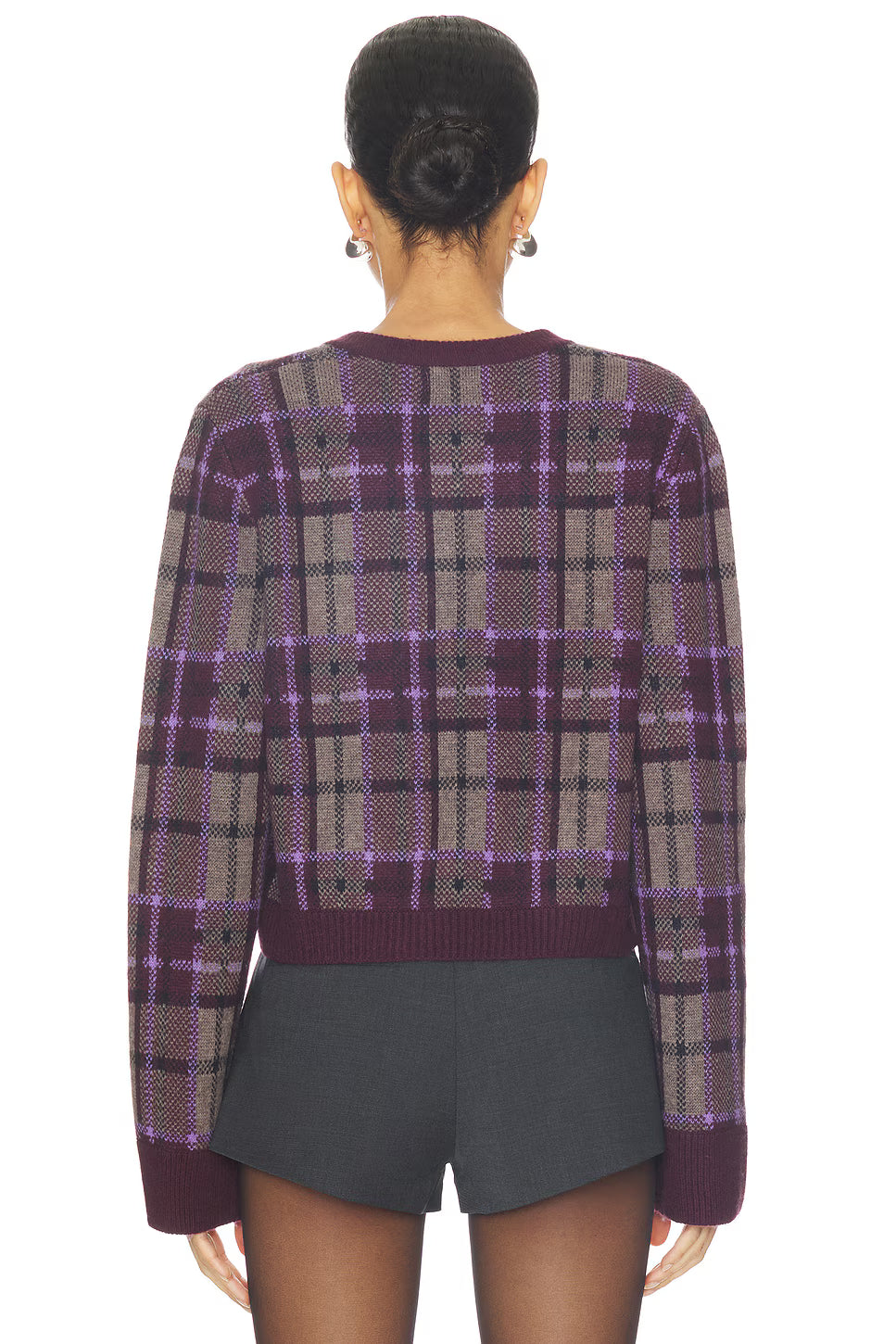 Naadam Luxe Plaid Jacquard Cardigan
