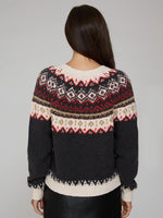 Autumn Cashmere Chunky Fair Isle Crew Neck Sweater
