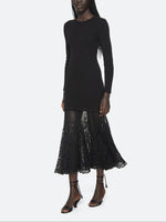 Sea Valo Mixed Media Maxi Dress