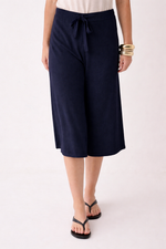 Majestic Filatures Organic Cotton Knit Soft Leg Crop Drawstring Pant