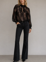 Ottodame Lace Mockneck Blouse_JCYDC5328