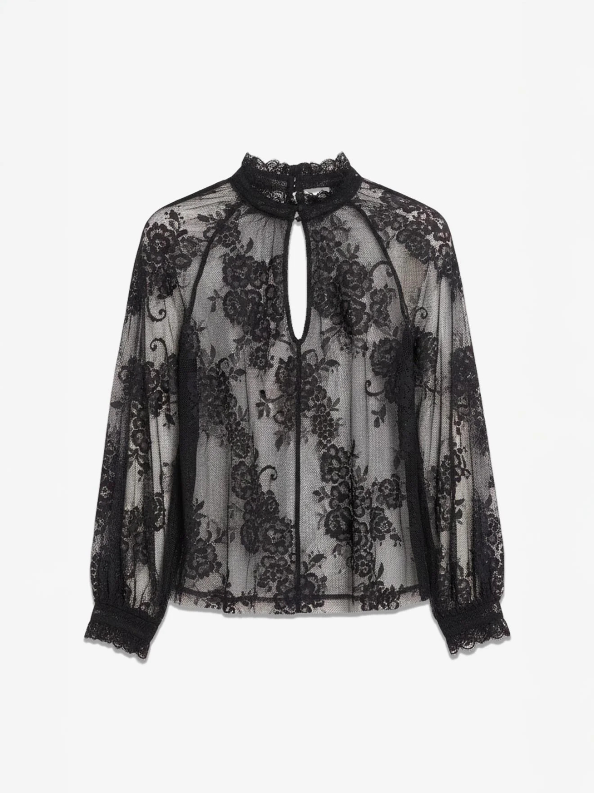 Ottodame Lace Mockneck Blouse_JCYDC5328