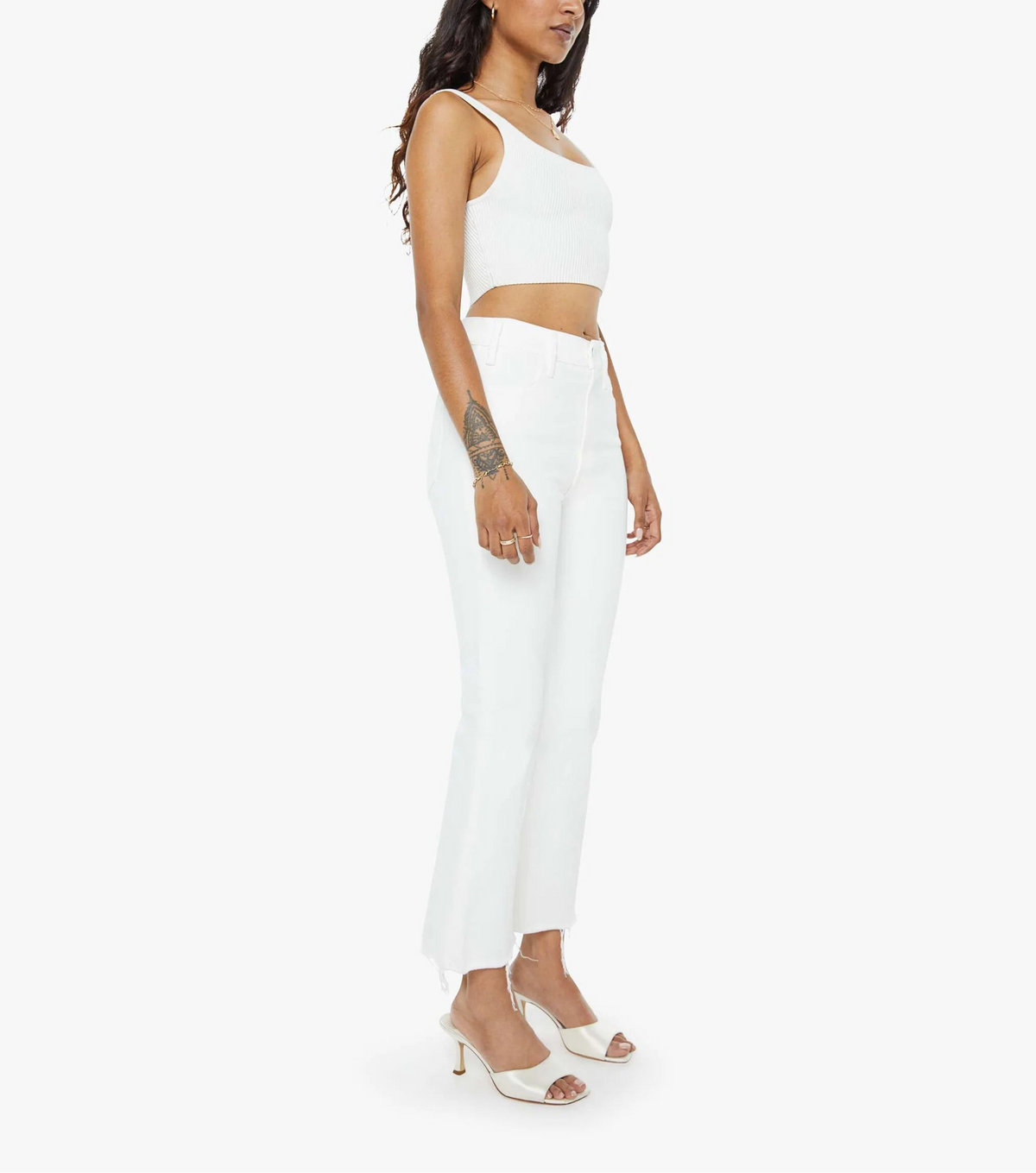 MOTHER Lil Hustler Ankle Fray Jean