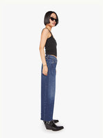 MOTHER Lil Mid Rise Full Pipe Flood Fray Jeans