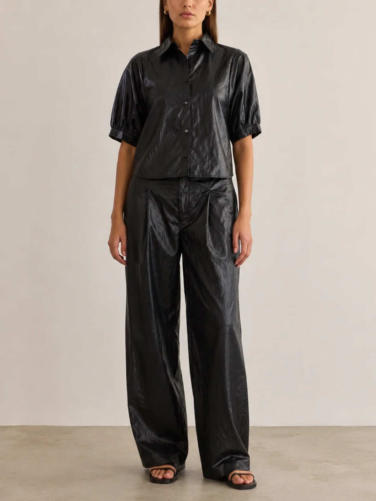 PHARAOH Claude Faux Leather Shirt_PHA_1292LFL