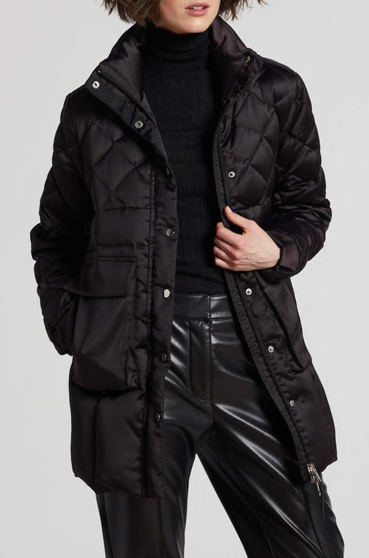 Adroit Praline Quilted Down Coat