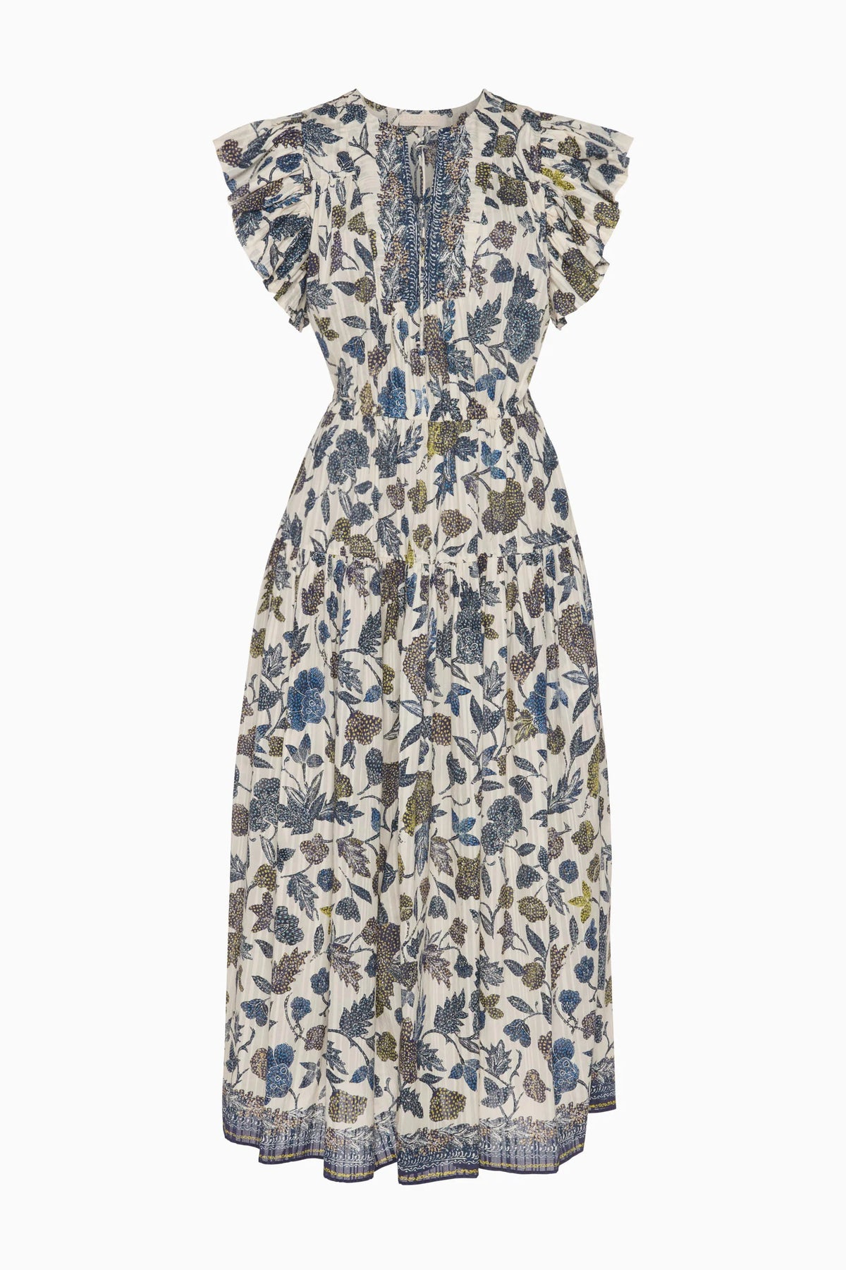 Ulla Johnson Kairi Flutter Sleeve Midi Dress
