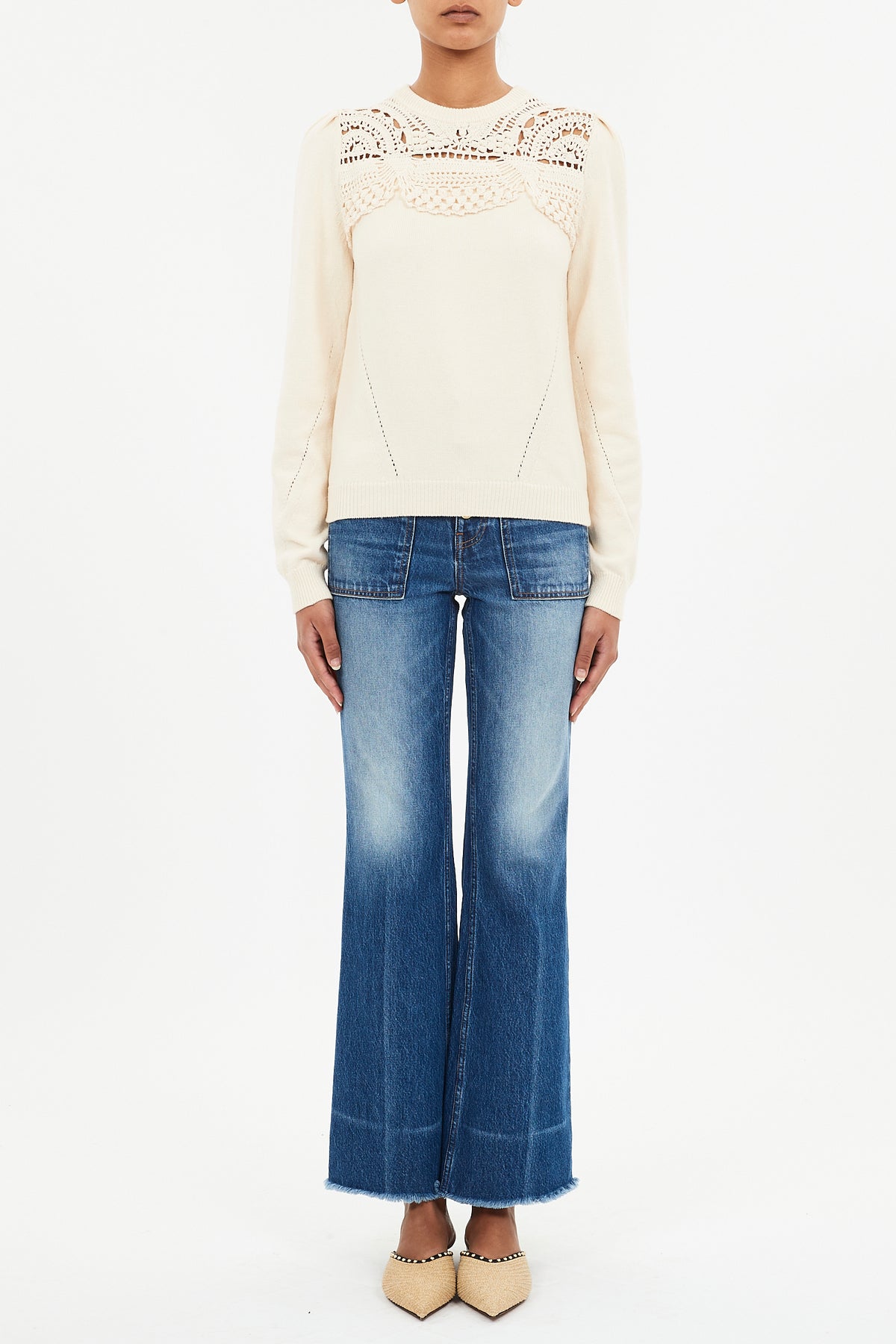 Ulla Johnson Lucette L/S Crochet Sweater