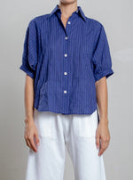 Pharaoh Claude Shirt in Japanese Stripe in Navy