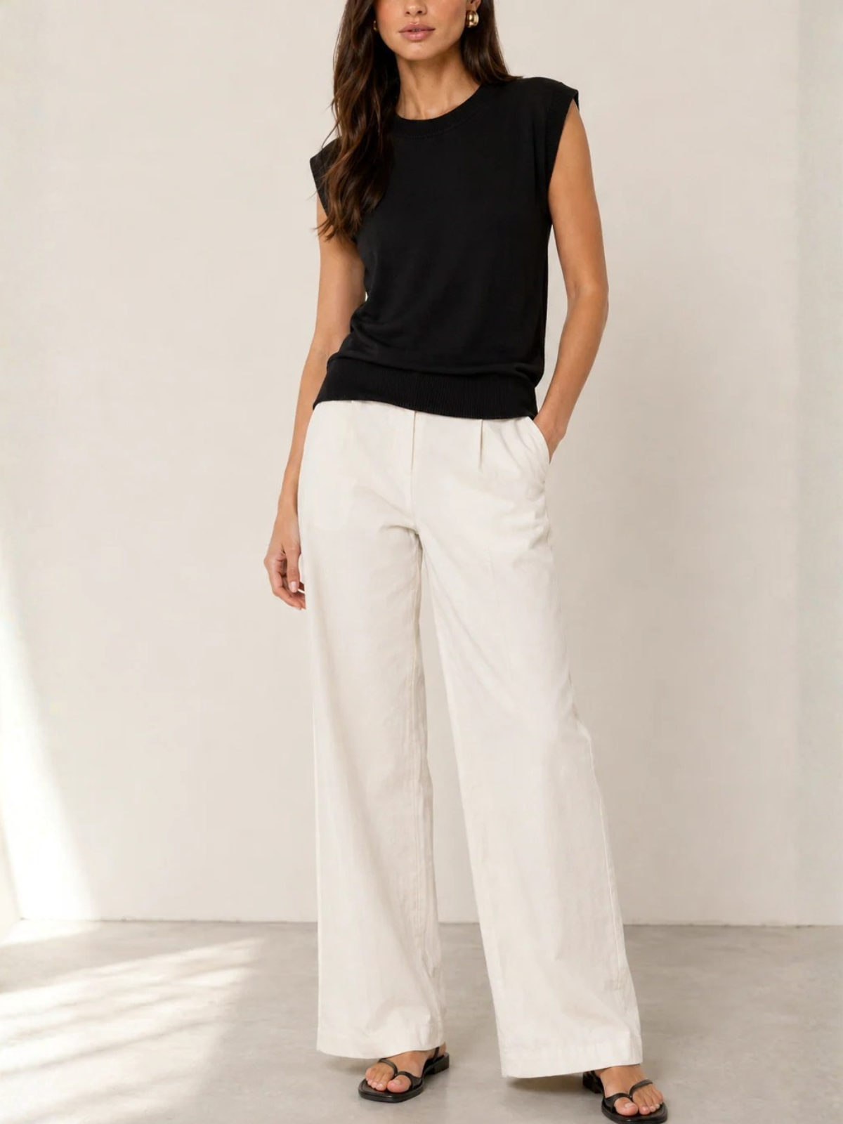 Phoebe Jon Rue Pullover Knitted Sleeveless Top_WJ49MW
