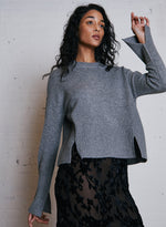 Autumn Cashmere Rib Detail Boxy Crew