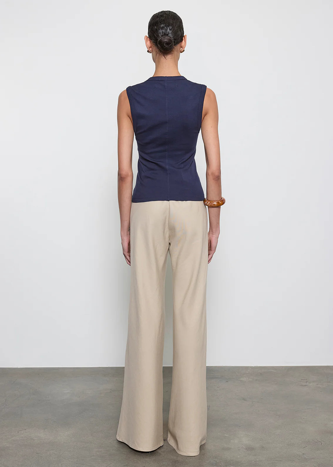 Enza Costa Cotton V-Neck Sleeveless Top